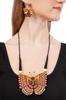 Handmade Clay Butterfly Necklace Earring Set
