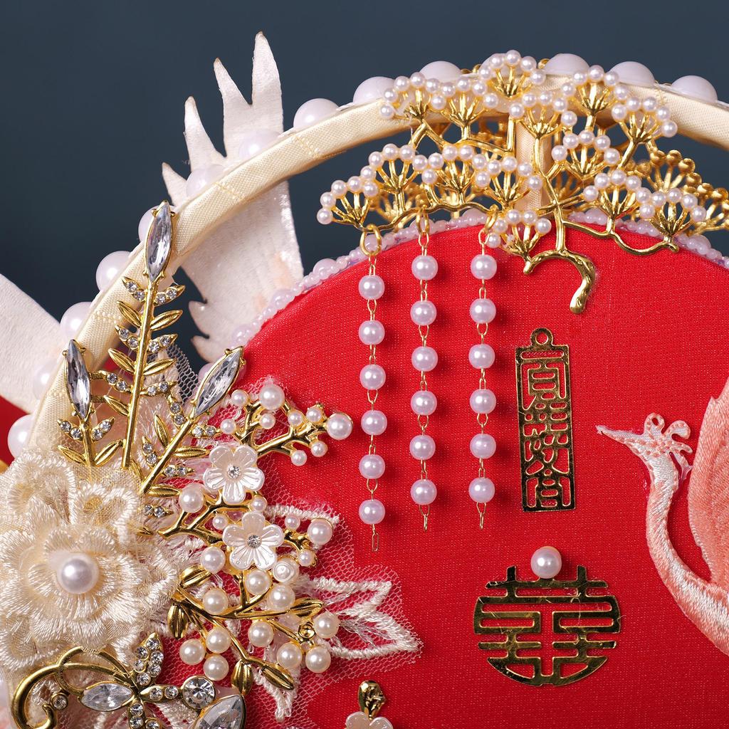 Double-Sided Xiuhua Round Fan DIY Kit - Wedding Gift for Brides, Finished Fan 2026 Edition