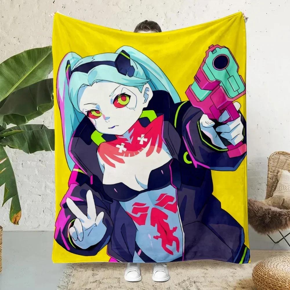 Cute Cartoon Rebecca Printed Picnic Blankets Warm Blanket Soft and Comfortable Blanket C-C-Cyberpunks-Home Travel Birthday Gift