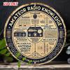 XHDATA Amateur Radio Antenna Map Tin Sign x Inch Retro Aluminum Wall Decor