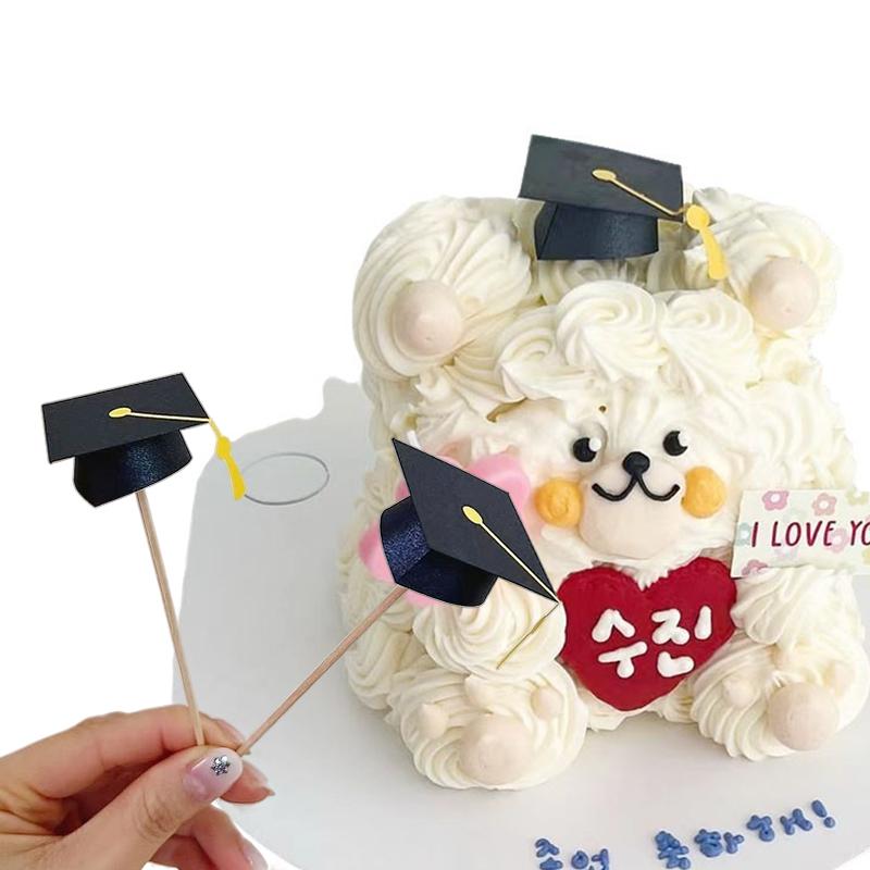 7pcs Paper Cake Decoration Cake Decoration Supplies Hat Insert Hat Party Ornaments Cupcake Decoration Cake Decor 5x10cm