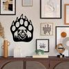 Iron Bear Paw Wall Art Rustic Metal Sculpture Hunting Cabin Decor Living Room