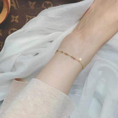 S925 Sterling Silber Herz Bean Fußkettchen Weibliche Einfache Persönlichkeit Glück Perlen Hohe Sinn Fuß Ornamente Sommer