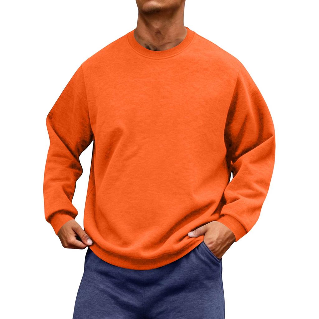 Men's Neck Long Sleeve Loose Fit Sweatshirt for Casual Daily Wear