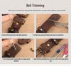 Men's Retro Cowhide Leather Belt, Durable & Versatile for Jeans & Business Attire