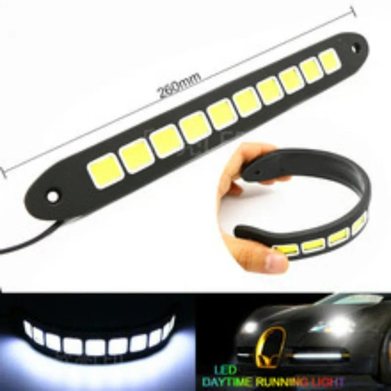 White Waterproof Flexible Silicone Highlight Auto Lamp Car Exterior Accessories Car LED Daytime Running Light DRL 2025 New