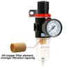 AFR-2000 Unidad de Tratamiento de Aire de Filtro Neumático Regulador de Presión Válvula Reductora de Compresor Separación de Aceite y Agua Indicador AFR2000