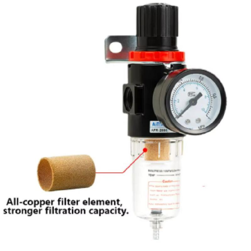 AFR-2000 Unidad de Tratamiento de Aire de Filtro Neumático Regulador de Presión Válvula Reductora de Compresor Separación de Aceite y Agua Indicador AFR2000