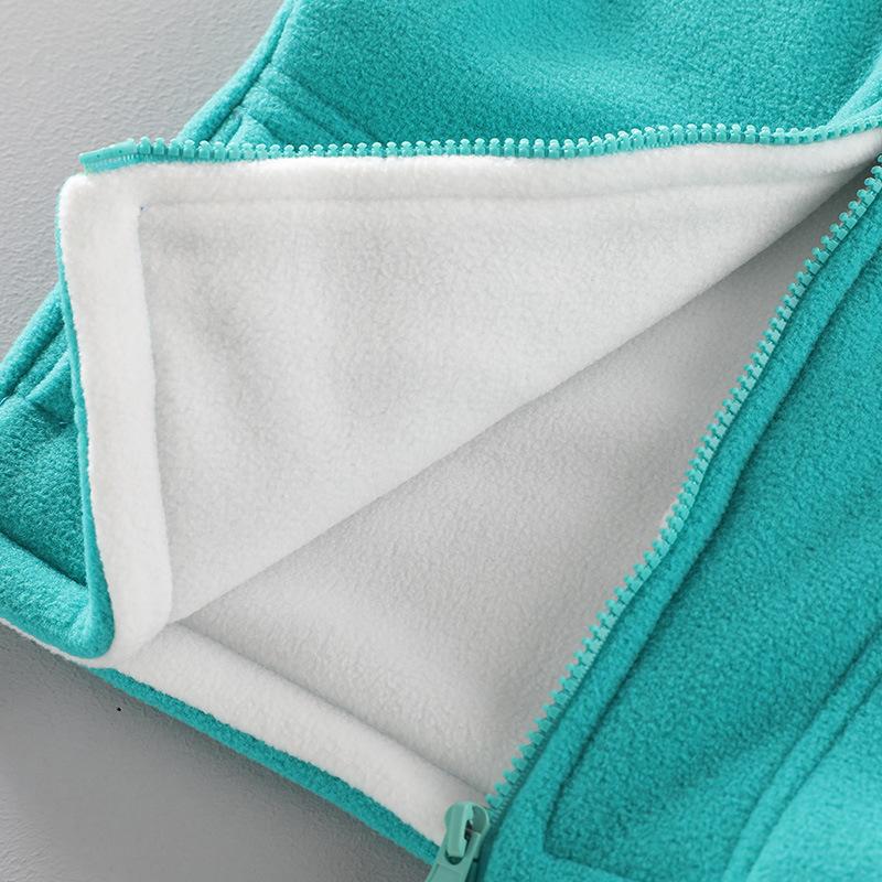 Children's Vest Men's and Women's Winter Thickened Polar Fleece Vest Cardigan