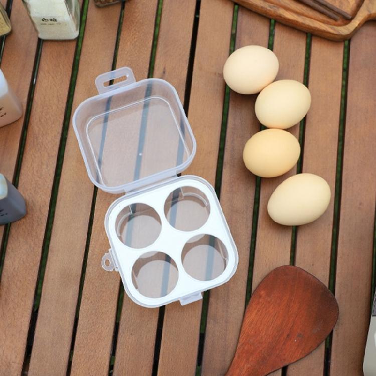 Travel Friendly Clear Eggs Case With Sealed Closure Camping Cookware Organizers Crush Proof Construction