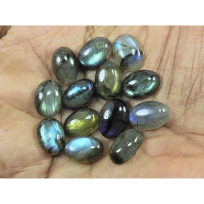 10X14MM Natural Labradorite Oval Cabochon Loose Gemstone 13Pcs Lot 76Cts. C-3139