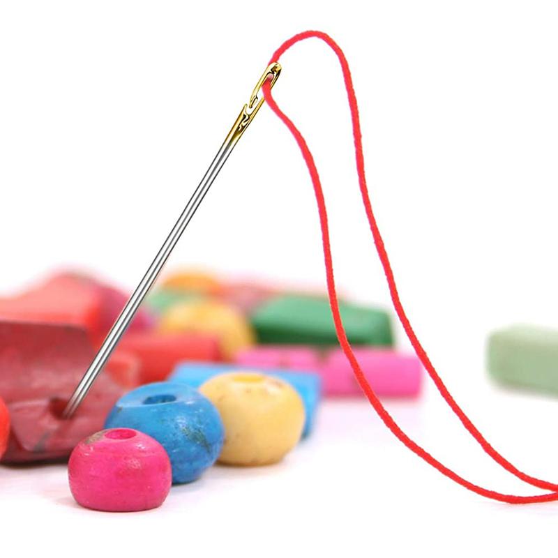 24Pcs/set Self Threading Sewing Needles Hand Sewing Embroidery Needles For DIY Sewing and Mending Easy Side Threading