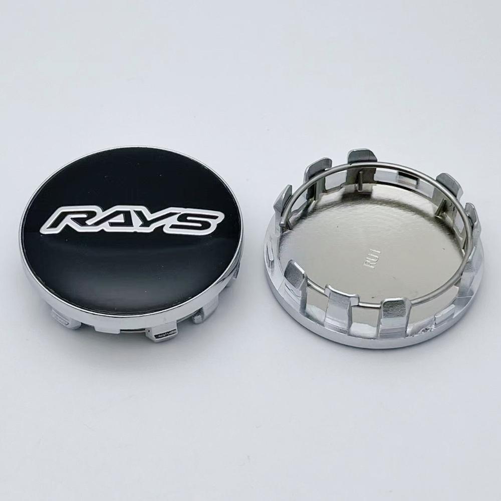 4pcs 59mm Rays Logo Emblem Badge Car Wheel Center Cap Wheel Hubcap Auto Rim Center Cover Replace Car Styling Accessories