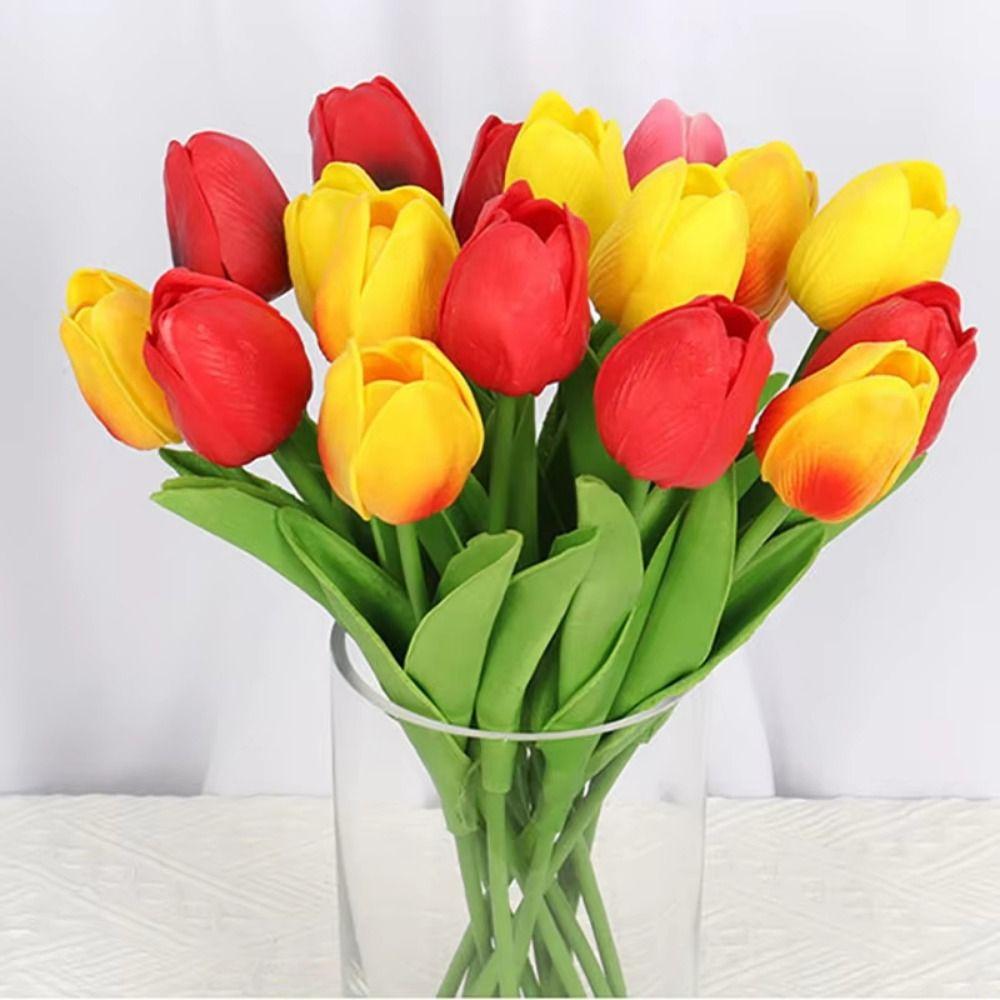 10Pcs Creative Simulated Tulip Flower Rustic Bouquet Decoration Set  Home Decoration