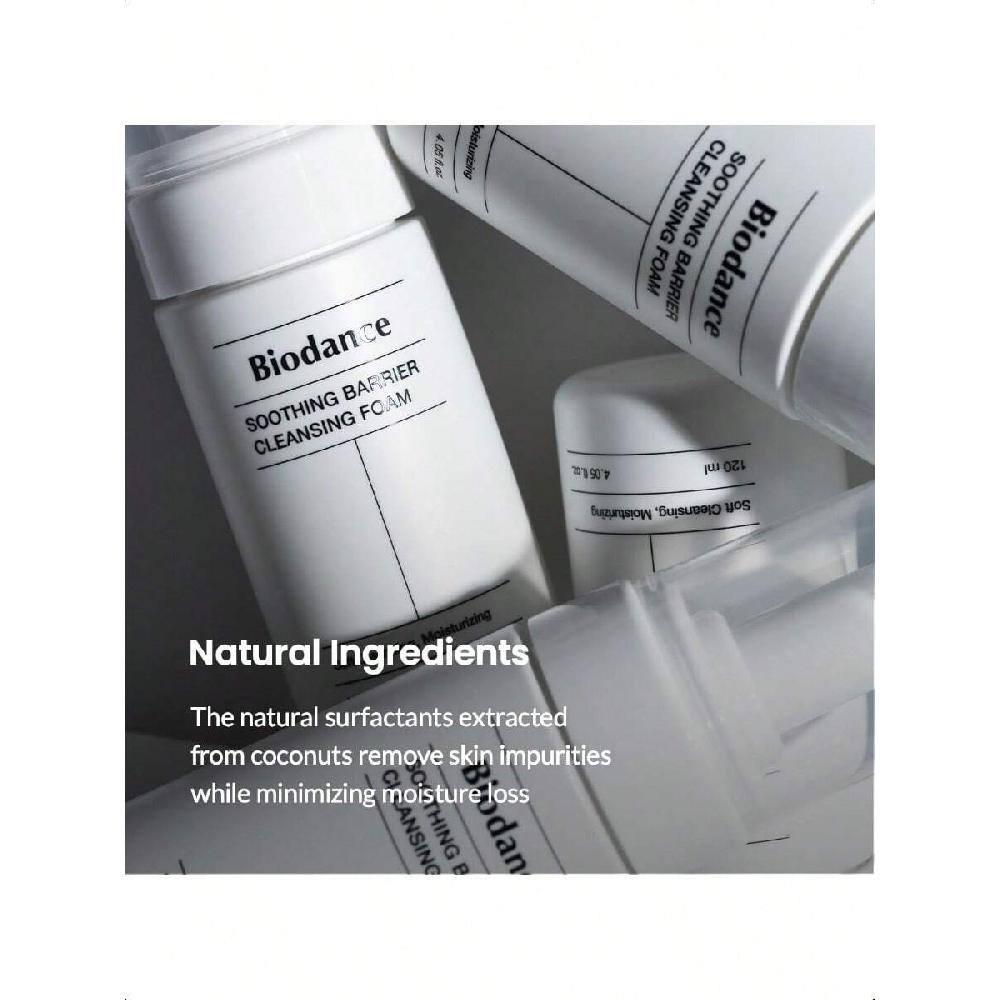 Biodance Schiuma Detergente Lenitiva Barriera 120ml Schiuma Microbolle, Detergente Viso Delicato e Lieve