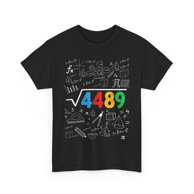 67 Meme Quadratwurzel 4489 Slang Sechs Sieben Mathematiklehrer T-Shirt