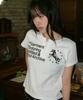 Eontaiteulseoul Unicorn Henley Neck Crop Short Sleeve White