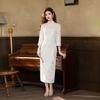 White national style new Chinese style Suzhou long-sleeve autumn qipao, improved youth style 1011 new women's sophisticated spring and autumn style