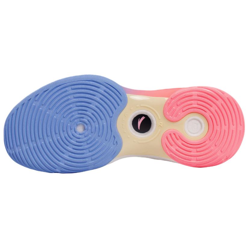 Anta Comfortable Fashionable Versatile Shock Absorbing Non-Slip Wear-Resistant Low-Top Basketball Shoes Men Sneaker White Blue Pink 112441110-6