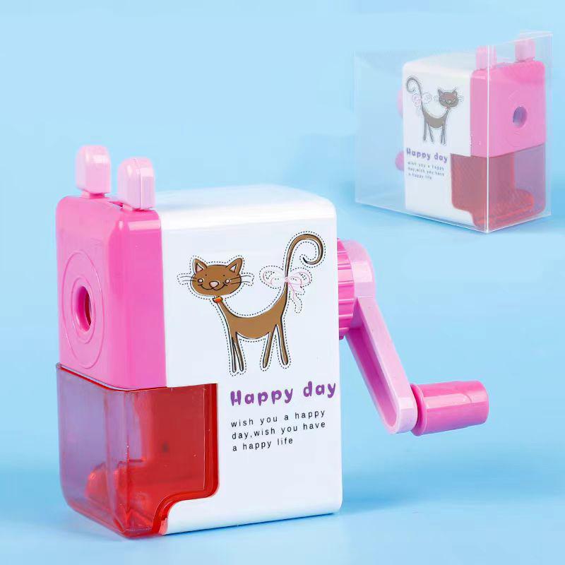 Children's Learning Stationery Cartoon Pencil Sharpener Creative Hand-cranked Pencil Sharpener Pencil Sharpener