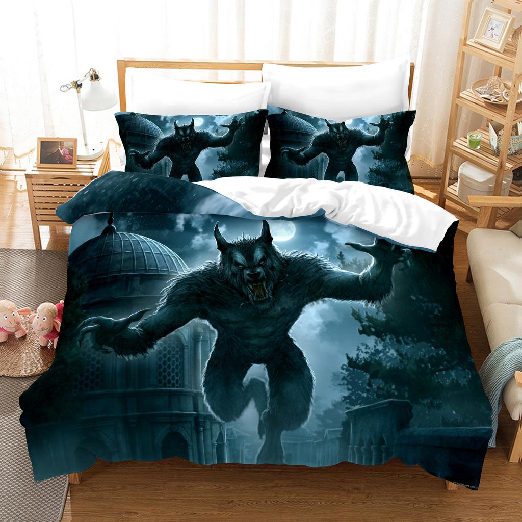 3D Digital Printing Quilt Set Three-Piece Skeleton