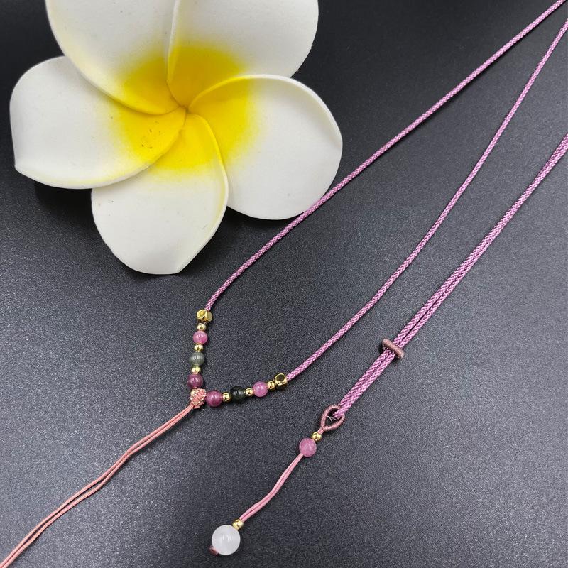 Hand-Woven Ethnic Style Necklace Cord for Jade Pendants - Unisex