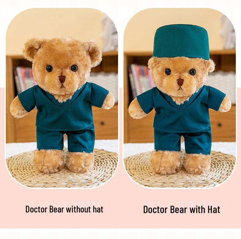 Doctor Nurse Plush Teddy Bear Doll - Cute Gift for Medical Staff & Nurses