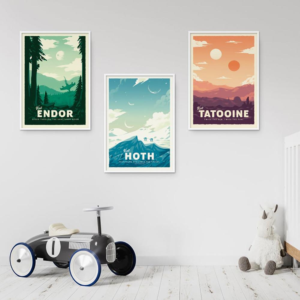 Poster di Viaggio Retro Paesaggistico, Poster di Montagna, Decorazioni Stampate, Dipinti Regalo per Soggiorno, Dipinti da Parete