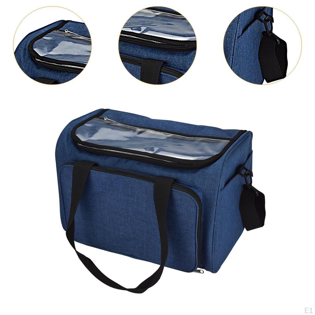 Crochet Knitting Bag Organizer Multiple Pockets Shoulder Yarn Storage for