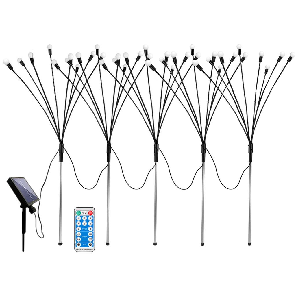 8LED Firefly Atmosphere Light with Remote Control Solar Decorative Light Lighting Ornaments 1200mAh Home Decor for Party Wedding