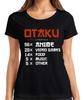 OTAKU LIFESTYLE 56% ANIME 20% VIDEO GAMES Manga Videospiele Japan Damen T-Shirt