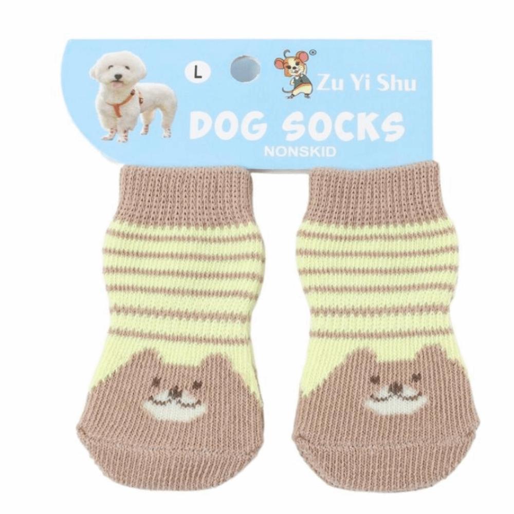 A Pair Non-Slip Dog Booties Cotton Pet Supplies New Pet Socks  Cold Weather