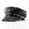 1 pièce Chapeau Beret Punk pour Femme avec Rivets Noirs Style Punk Casquette Gavroche Beret Chaud à Visière Casquettes Vintage Cabbie, Pour l'Extérieur, Usage Quotidien, Cadeau