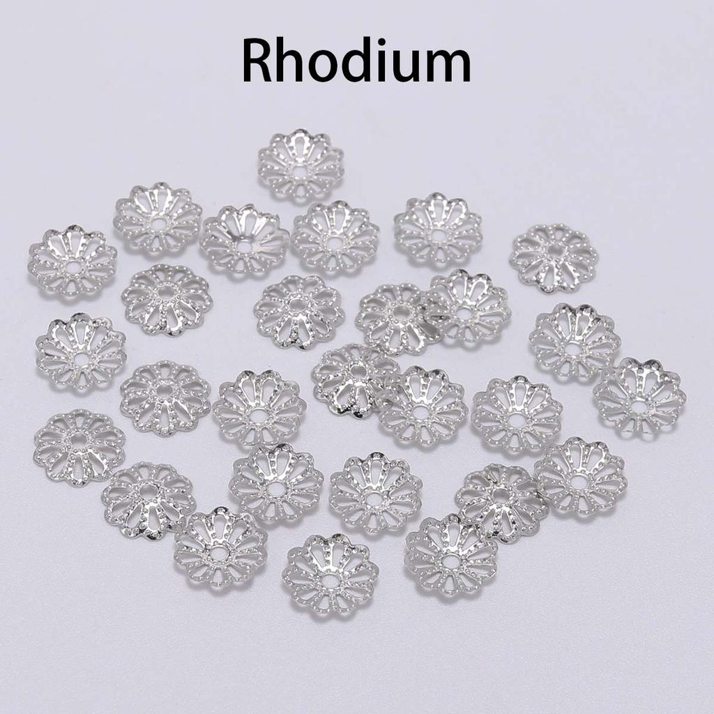 200 Stück/Beutel, 7 mm, 9 mm, Blumenperlen-Endkappen, goldfarbene Perlenkappen zur Schmuckherstellung, DIY-Armbänder, Ohrringe, Zubehör, Erkenntnisse