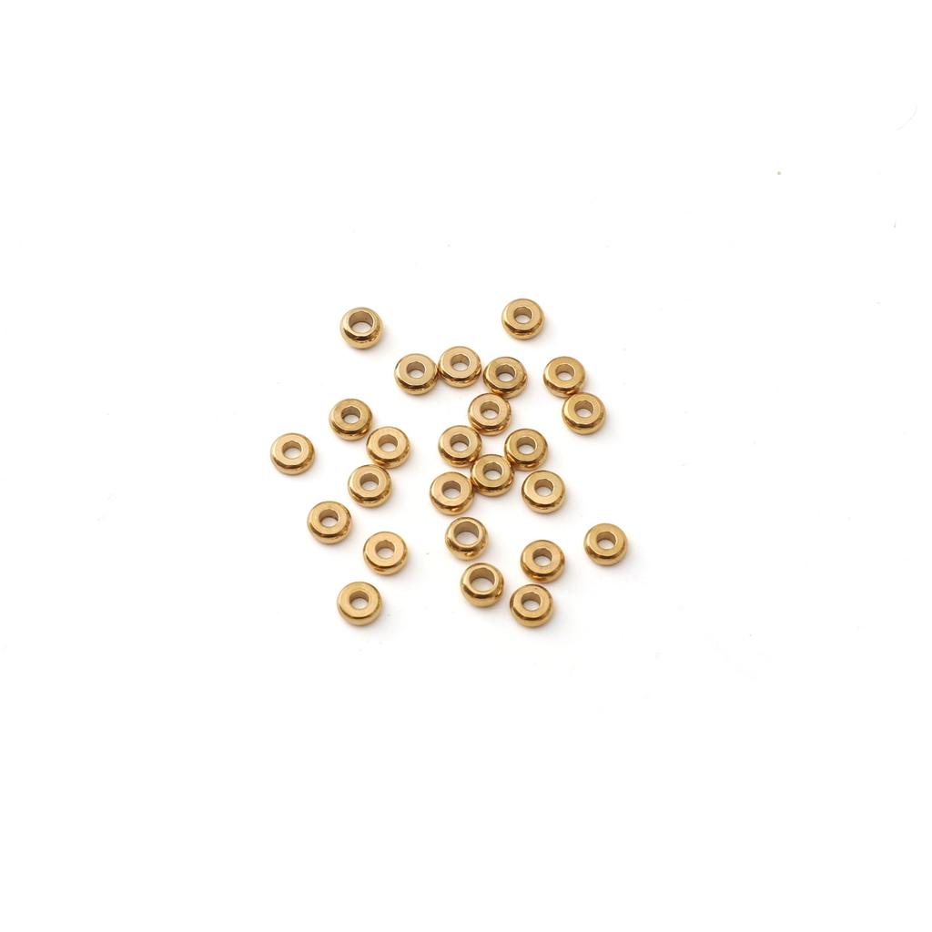 5-100 Piezas Acero Inoxidable Espaciadores Circulares Planos Para Pulsera DIY Collar Accesorios para Hacer Joyería