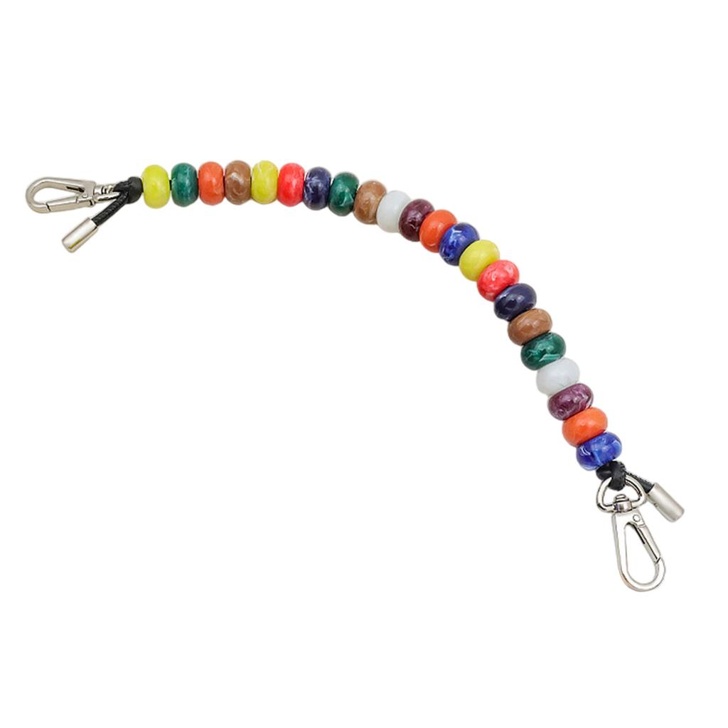 Vibrant Beaded Purse Chain Adjustable Length Resin Bag Strap Replaceable Handbag Strap Women's Purse Chain