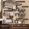 Vier-Saugnapf-Stanzfreier Wandmontage-Klappbarer Badezimmer-Handtuchhalter & Ablage