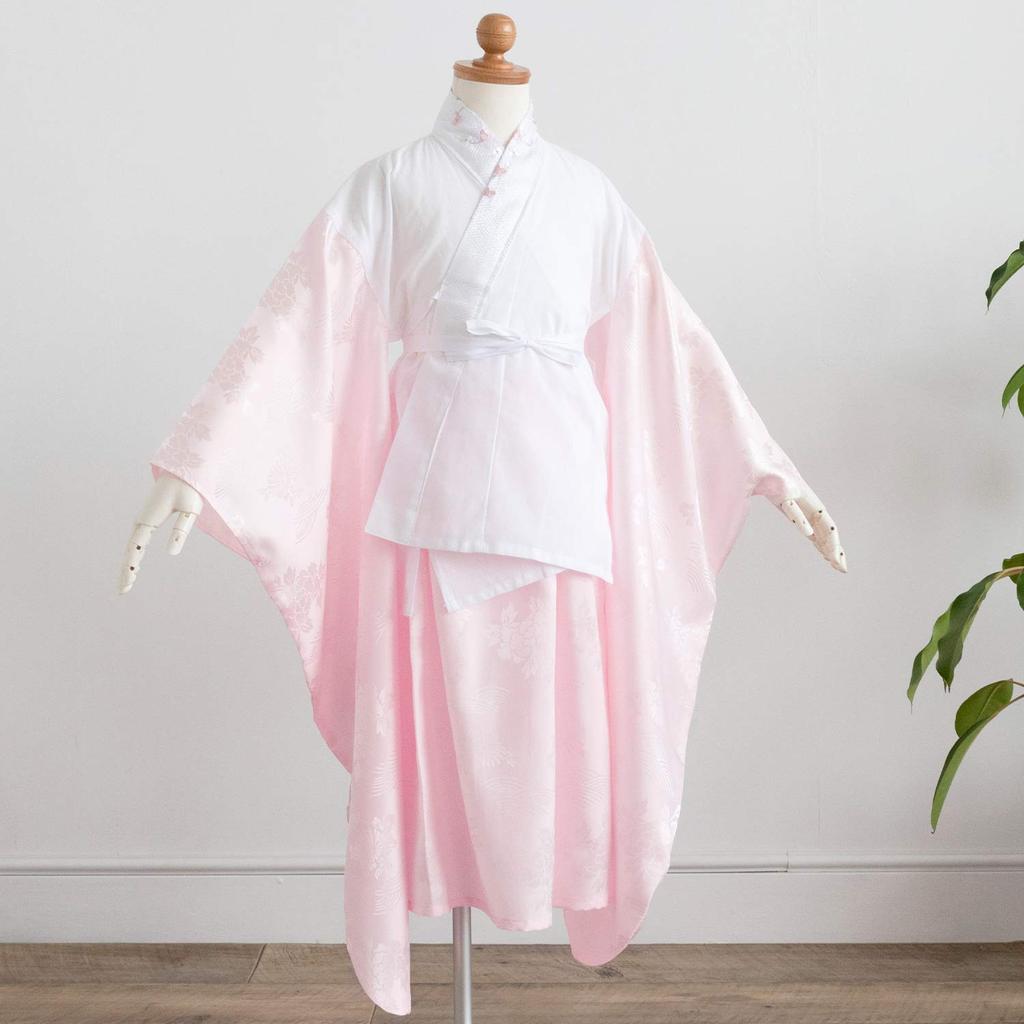 Unterwäsche für Alter Unterwäsche-Set mit Mädchen 7 Pflaume [KYOETSU] [Kyoetsu] Zweiteiliges Shichigosan, 7, 2-teilig (Unterwäsche Halbkragen, Unterrock)