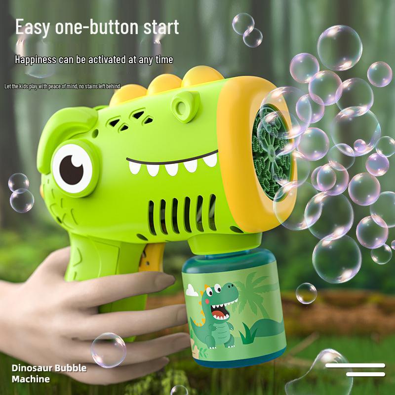 Dinosaur Automatic Bubble Machine - Leak-Free Electric Handheld Bubble Gun Toy for Kids