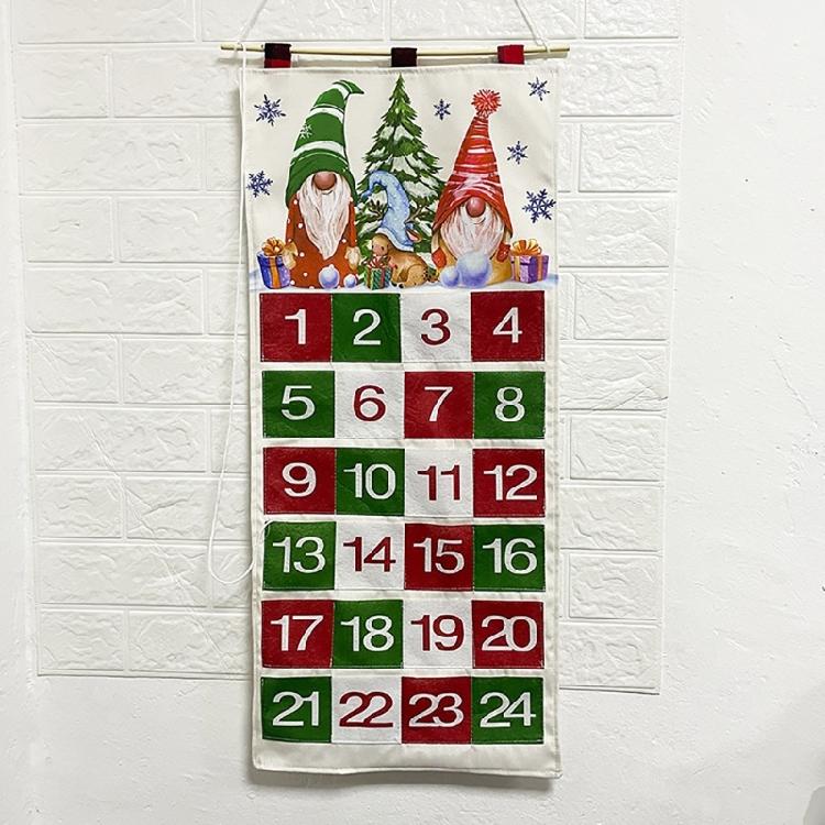 Fabric Christmas Advent Calendar Christmas Countdown Calendar with Pockets