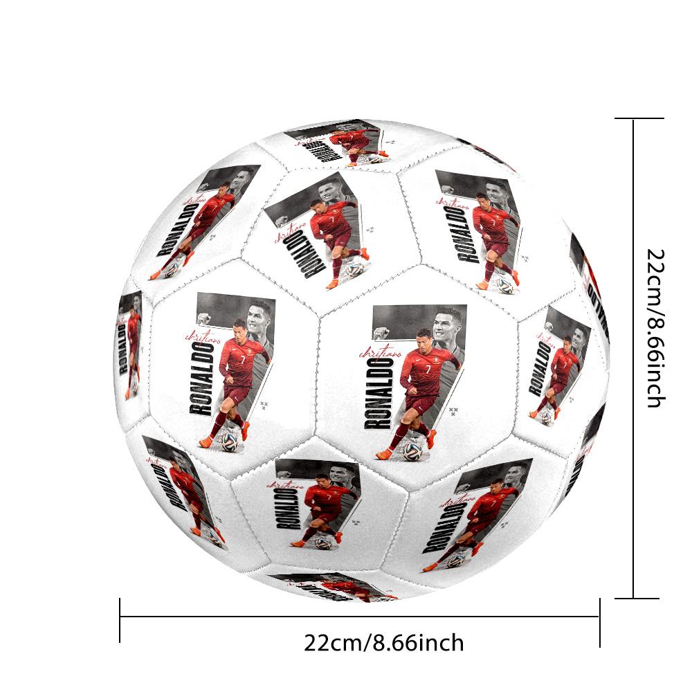 Ronaldo's Soccer Mastery Soccer Ball Size 5 Football Machine-Stitched Indoor/Outdoor Universal Football Unique Gift for Soccer Lovers