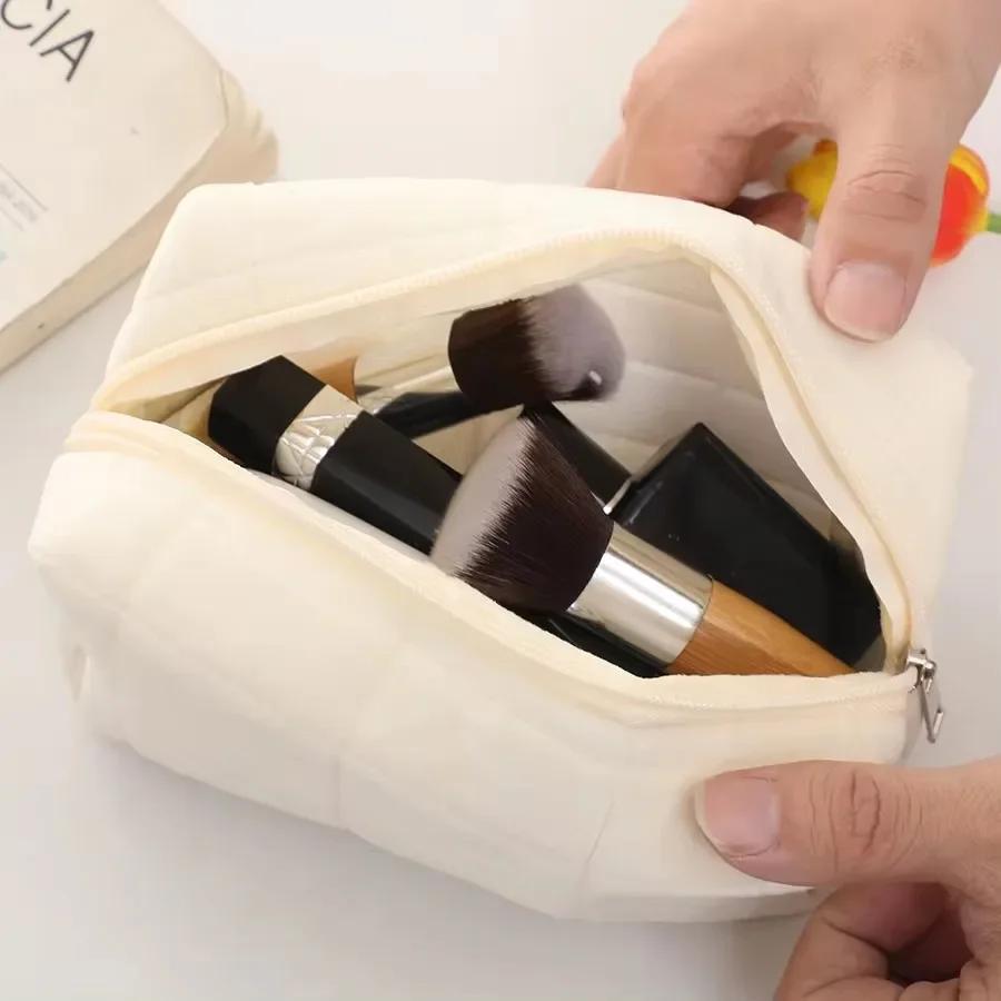Semplice Borsa per Trucco Cuscino Borsa Portapenne Alto Livello di Aspetto DONNA Grande Capacità Borsa Cuscino Borsa Portaoggetti Portatile