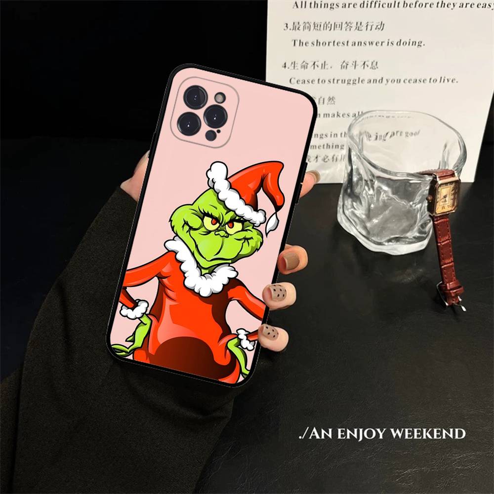 C-Christmas G-Green M-Monsters Phone Case For IPhone 16 15 8 7 6 6S Plus X SE XR XS 14 11 12 13 Mini Pro Max Mobile Case