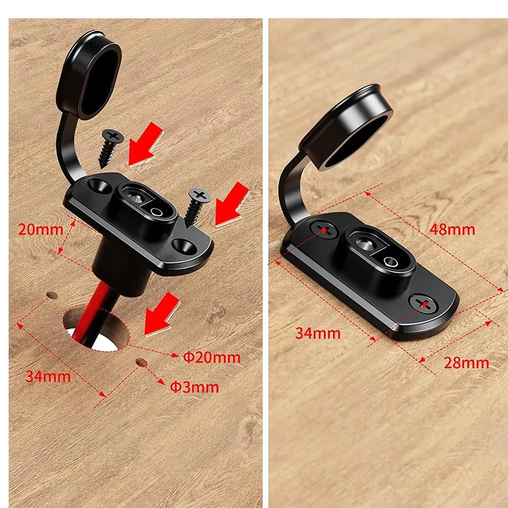 12 AWG Power Socket Sidewall Port Compatible with SAE Quick Connect Solar Panel Weatherproof for Generator Battery Charger