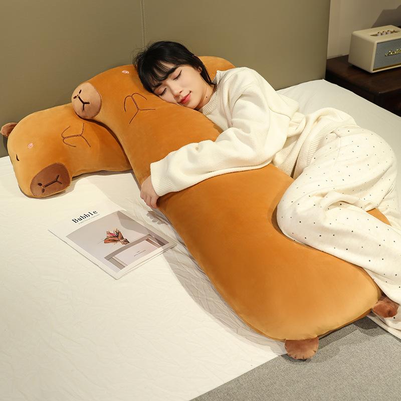 Capybara Kapibara long throw pillow, special bedside cushion for boys to sleep, sleeping pillow for girls to pinch their legs
