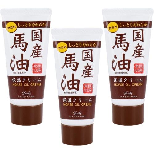Bulk Purchase: Rossi Moist Aid Japanese Horse Oil Hand Cream, 45g, Moisturizing Cream, Color-Free, Mineral Oil-Free (Set of 3)