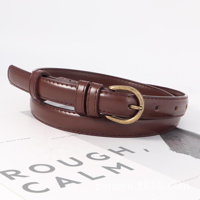 Minimalist Style Stylish Pu Belt With Alloy Pin Buckle For Daily Use Suitable