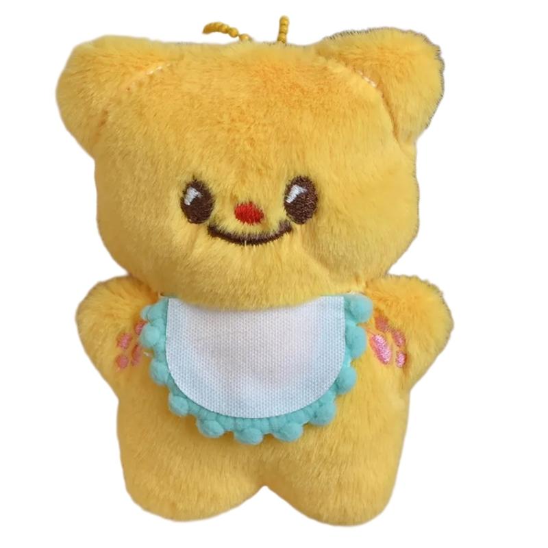 Cute Cats/Rabbit/Bear Keychain Plush Keychain Accessories for Backpacks,Bags,Purse,Phone,Car Keyring New Year Gifts