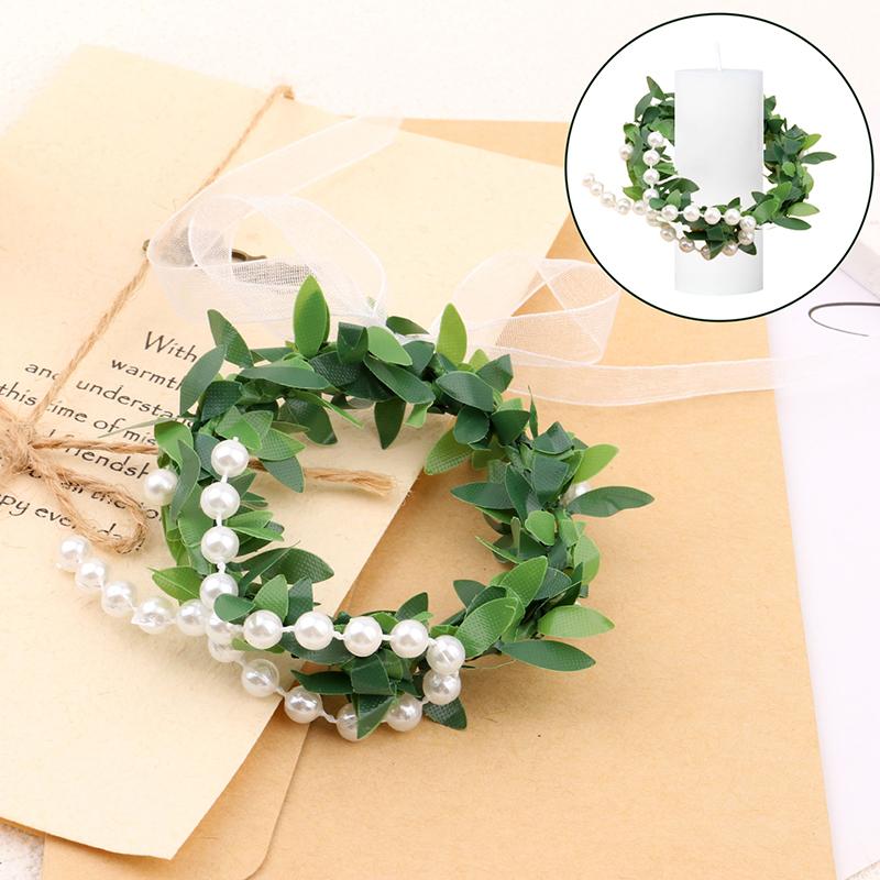 10 Pcs Drip Protection Communion Candle,Candle Rings Small Artificial Wreaths Drop Catcher For Candles