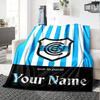 Name Custom Gimnasia de La Plata Print Flannel Blanket High Quality Warm Comfortable Cover for All Seasons Perfect for Gifts Home Decor
